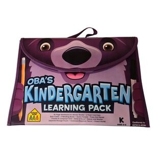 School‎ Zone Oba's Kindergarten Learning Pack Kit (14126) Case Books Cards DVD